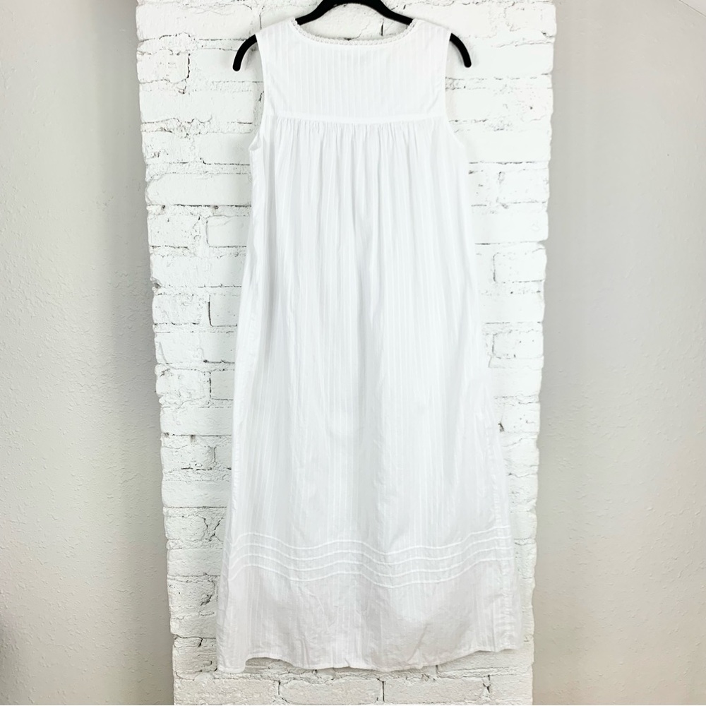 Eileen West White Cotton Lawn Ballet Gown Maxi Nightgown Dress S - Picture 10 of 12